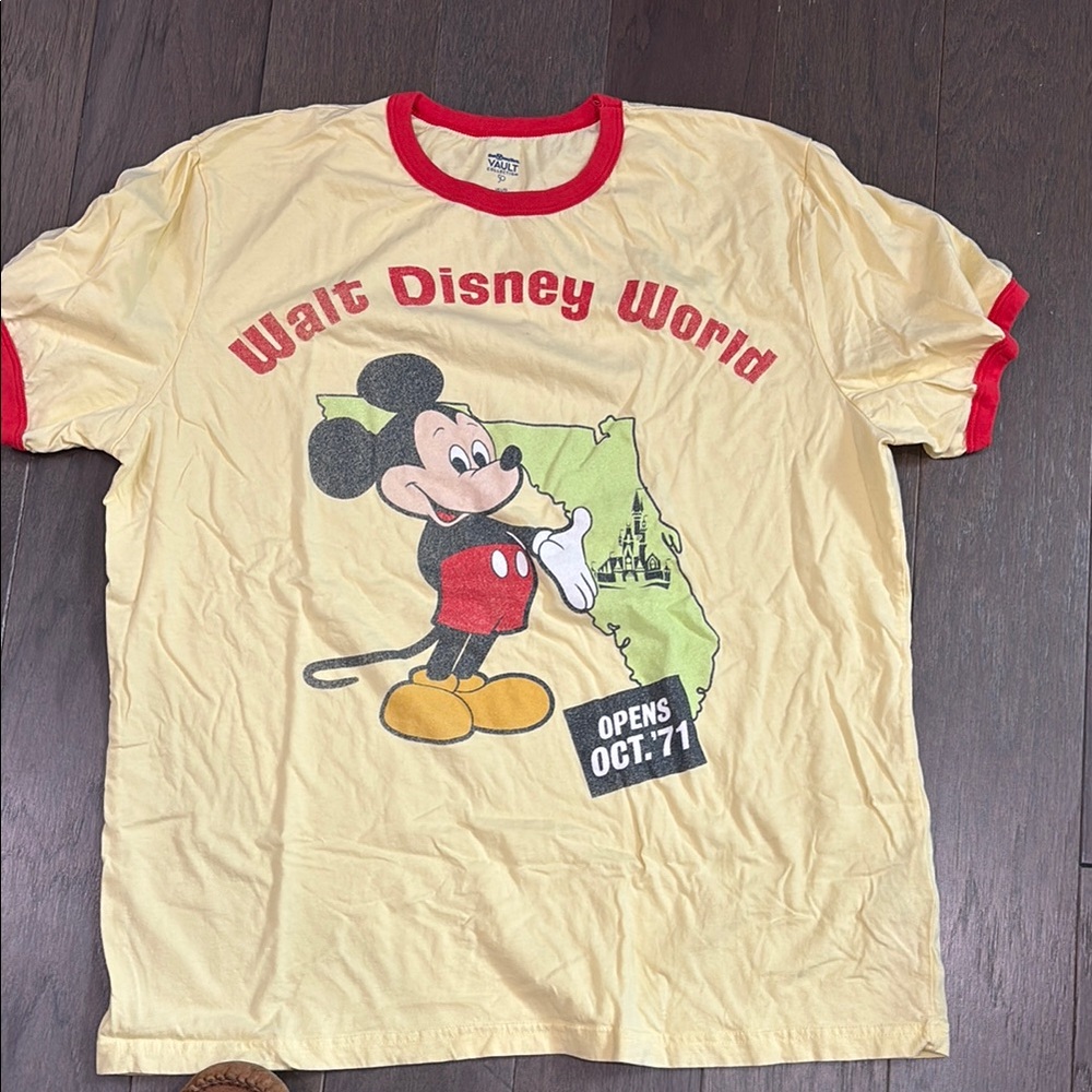 Disney Yellow and Red Mickey Mouse Tee